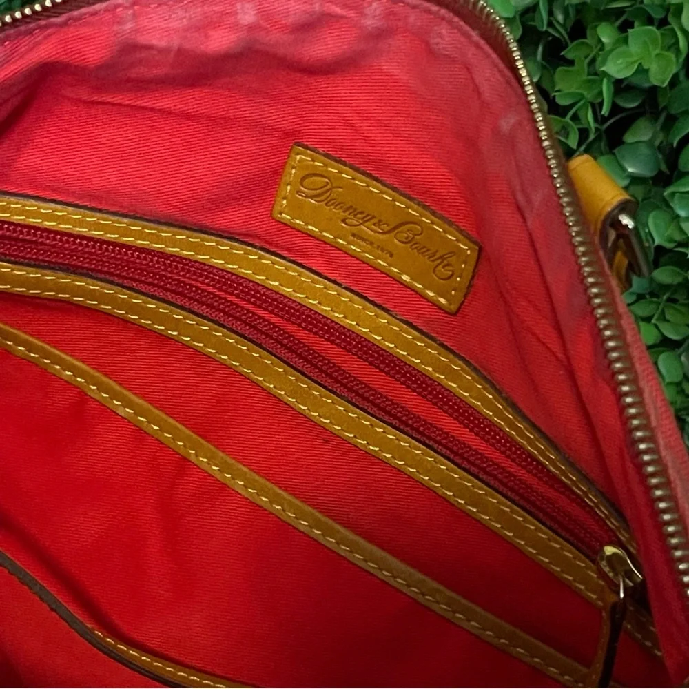 Dooney & Bourke Vintage Red Canvas Satchel Bag
